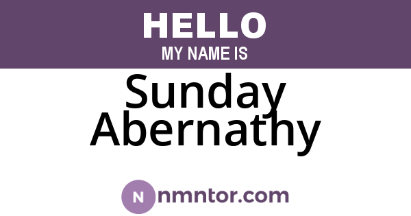 Sunday Abernathy