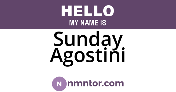 Sunday Agostini