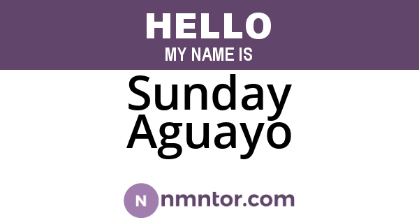 Sunday Aguayo