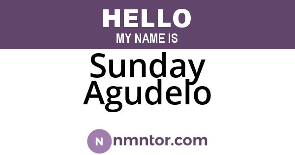 Sunday Agudelo