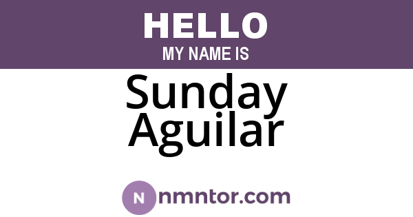 Sunday Aguilar