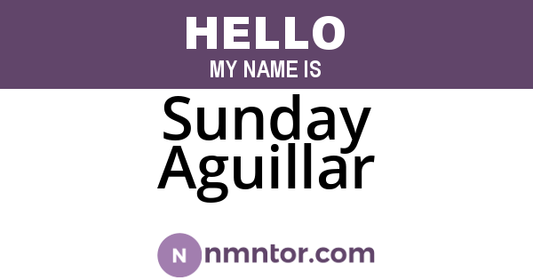 Sunday Aguillar