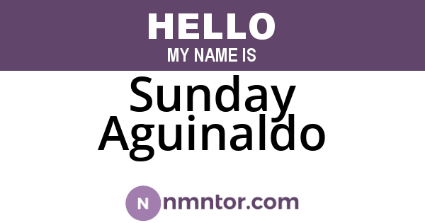 Sunday Aguinaldo