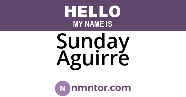 Sunday Aguirre