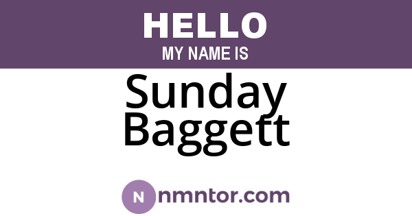 Sunday Baggett
