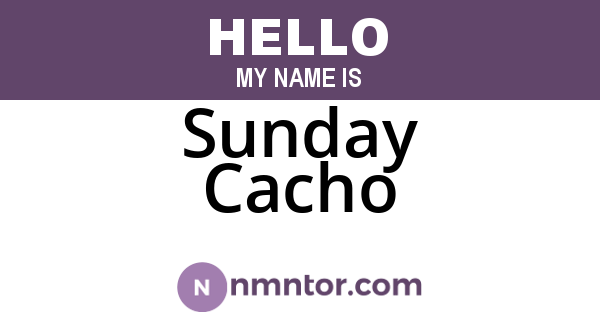 Sunday Cacho