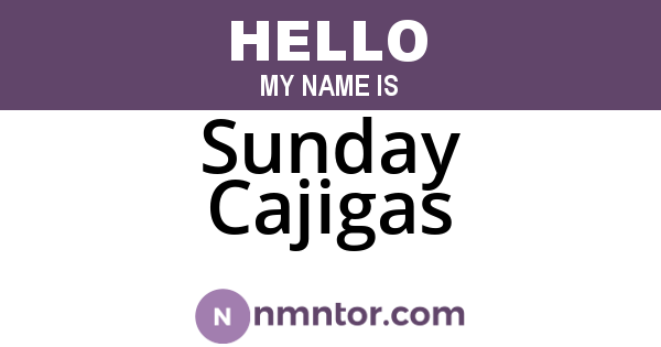 Sunday Cajigas