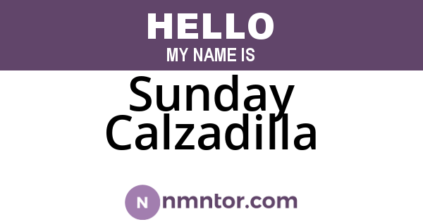 Sunday Calzadilla