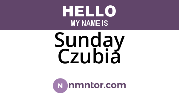 Sunday Czubia