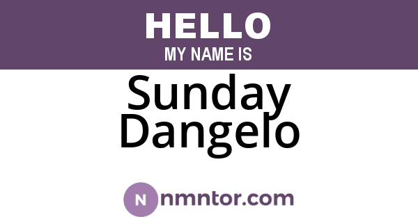Sunday Dangelo
