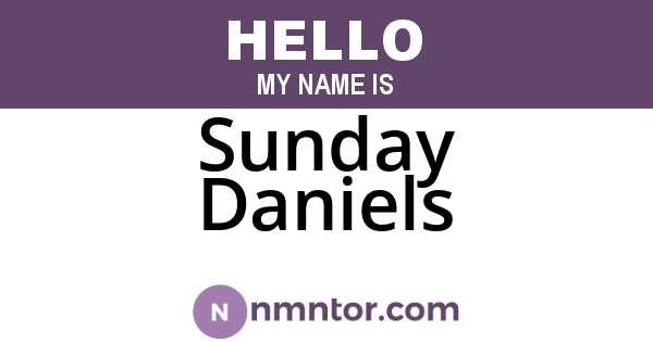 Sunday Daniels