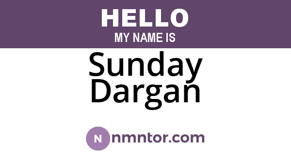 Sunday Dargan