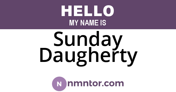 Sunday Daugherty