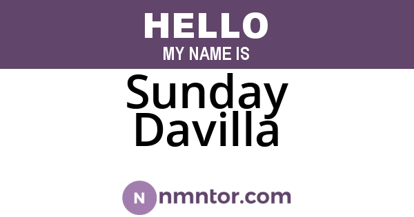 Sunday Davilla