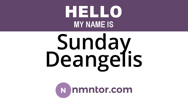 Sunday Deangelis