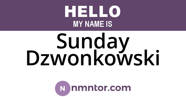 Sunday Dzwonkowski