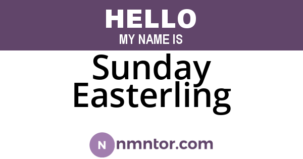 Sunday Easterling