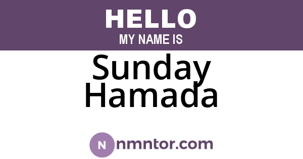 Sunday Hamada