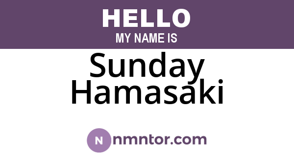 Sunday Hamasaki