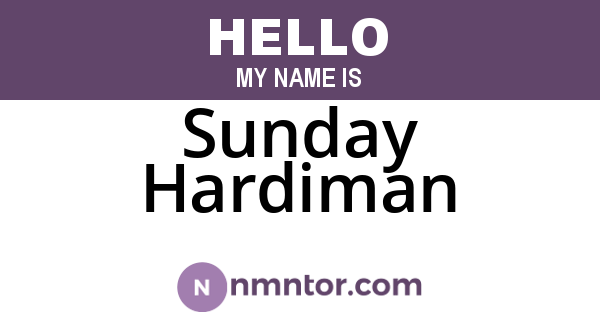 Sunday Hardiman