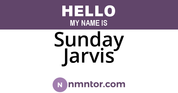 Sunday Jarvis