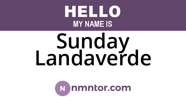Sunday Landaverde