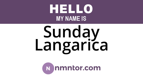 Sunday Langarica