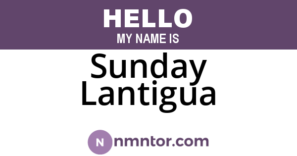 Sunday Lantigua