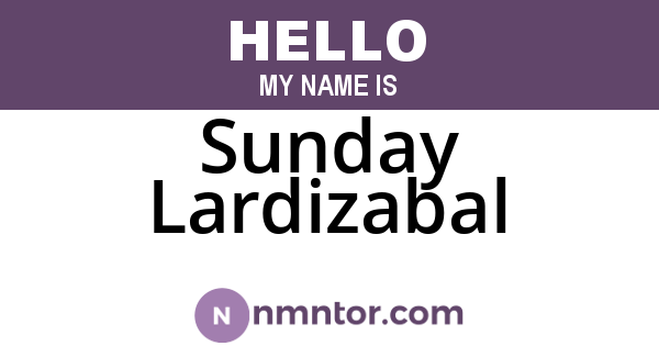Sunday Lardizabal