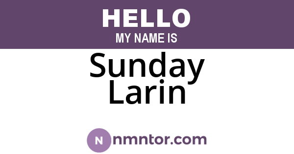Sunday Larin