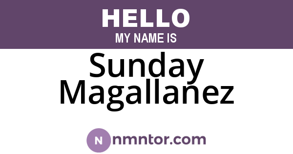 Sunday Magallanez
