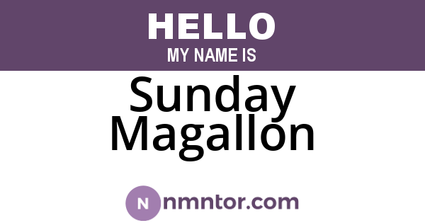 Sunday Magallon