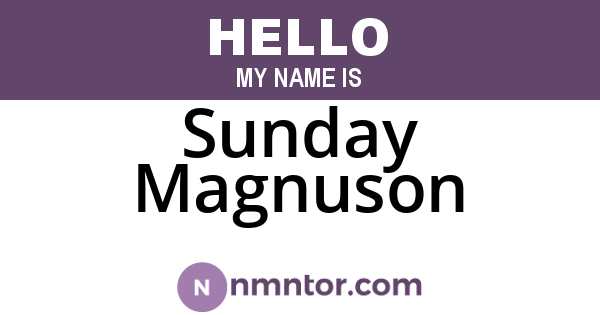 Sunday Magnuson
