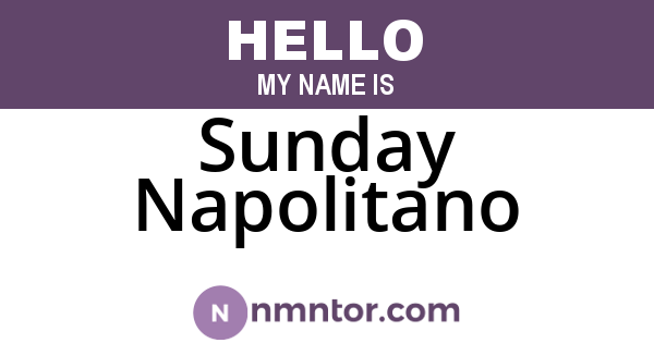 Sunday Napolitano
