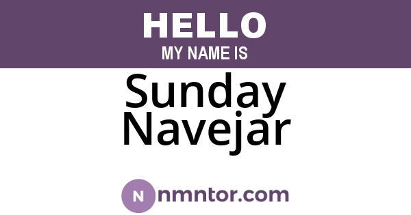 Sunday Navejar
