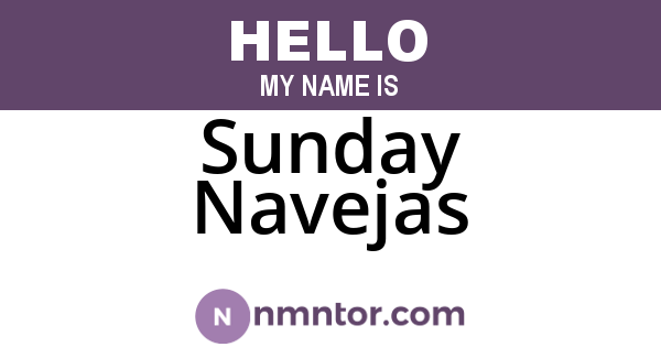 Sunday Navejas