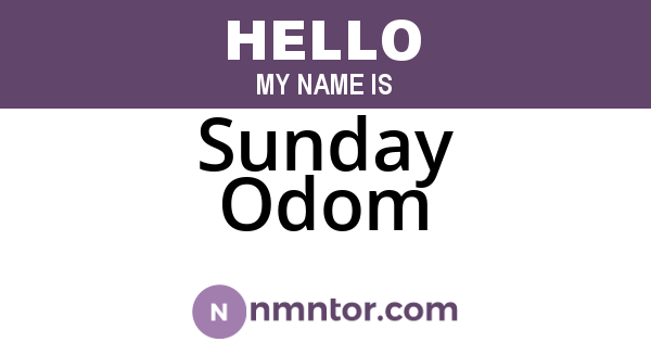 Sunday Odom
