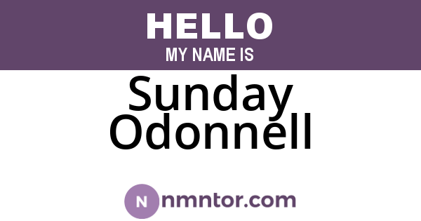 Sunday Odonnell