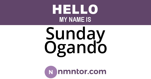 Sunday Ogando