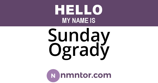 Sunday Ogrady