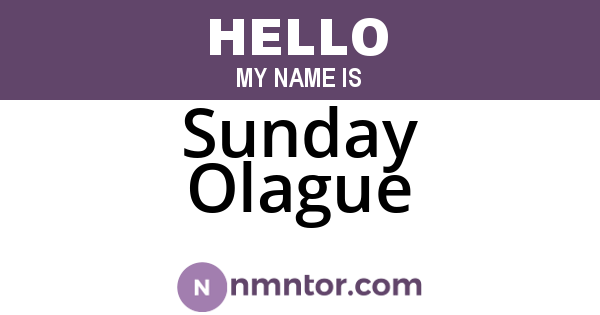 Sunday Olague