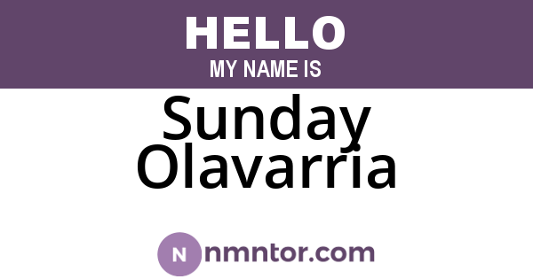 Sunday Olavarria