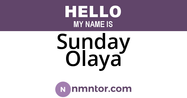 Sunday Olaya