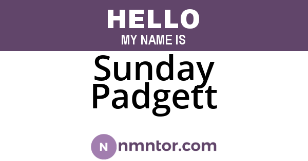 Sunday Padgett