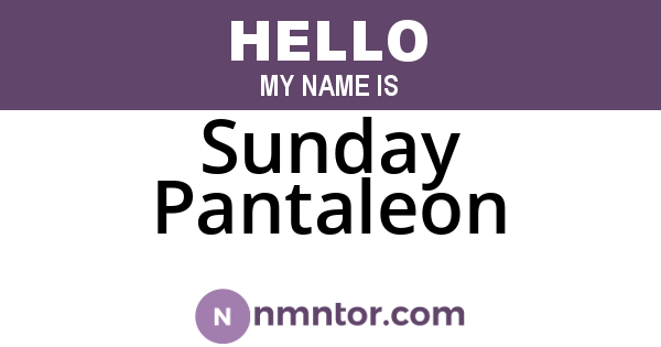 Sunday Pantaleon