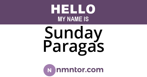 Sunday Paragas