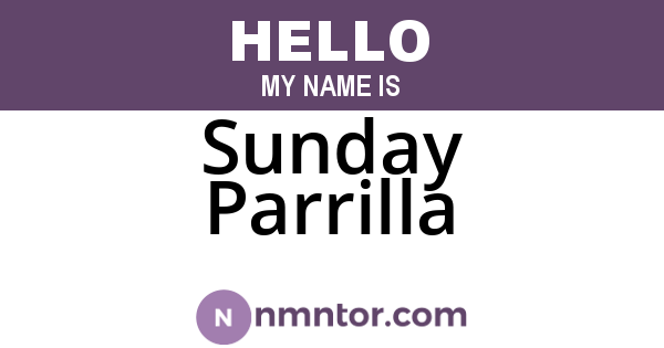 Sunday Parrilla