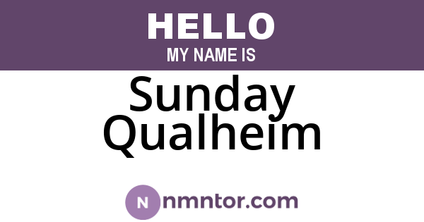 Sunday Qualheim