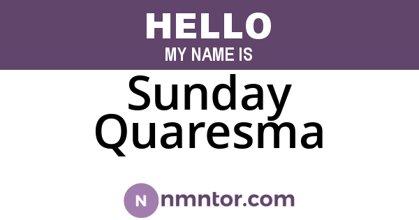 Sunday Quaresma