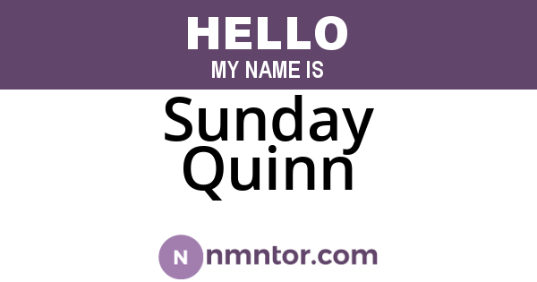 Sunday Quinn